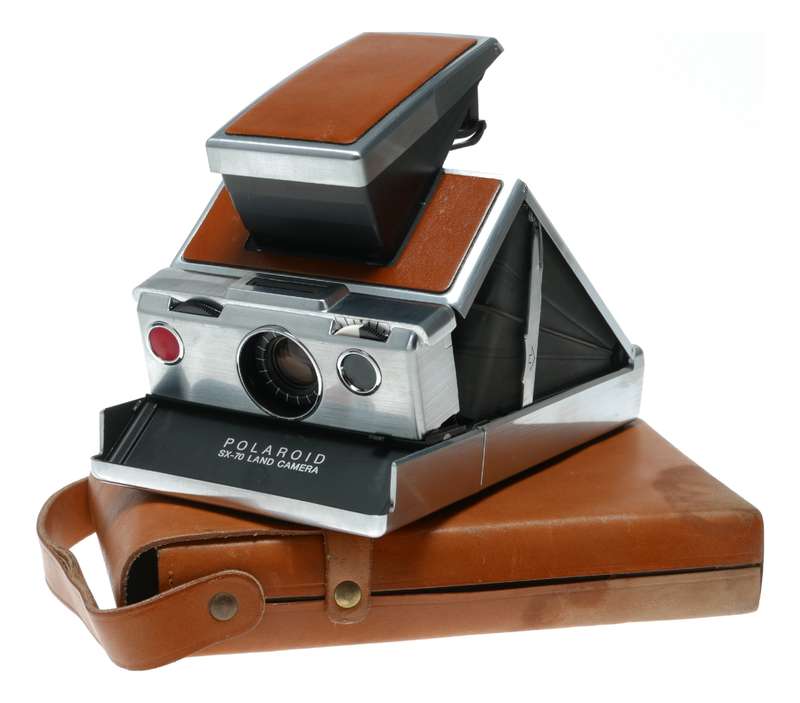 Polaroid SX-70 vintage camera set original with leather case