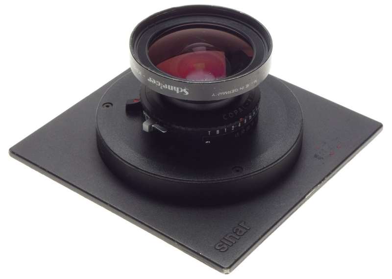 SINAR F2 black complete large format view film field camera Super-Angulon 5.6/75