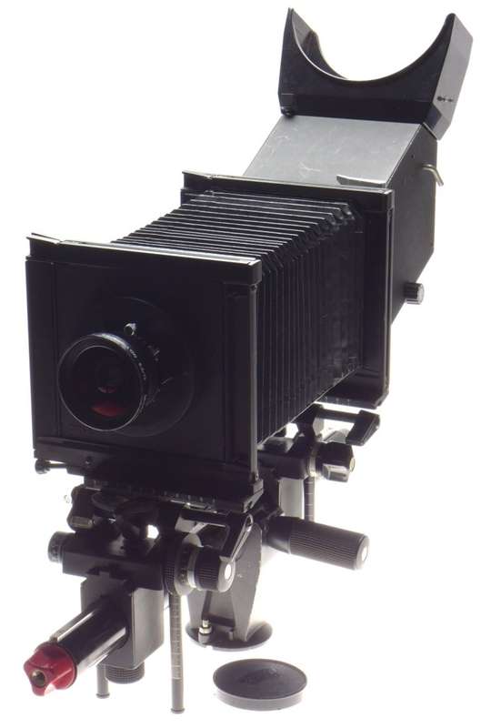 SINAR F2 black complete large format view film field camera Super-Angulon 5.6/75
