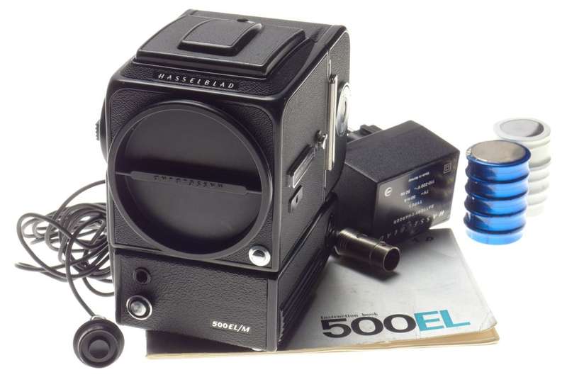 EL/M Hasselblad 500 motor WLF camera body A12 film magazine charger manual NICE