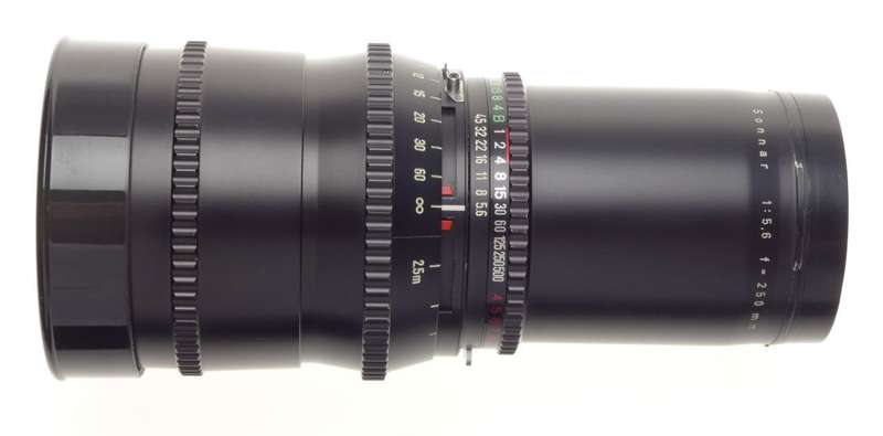 Black Chrome Mint- hasselblad 5.6 f=250mm T prime lens 5.6/250 f250 super clean