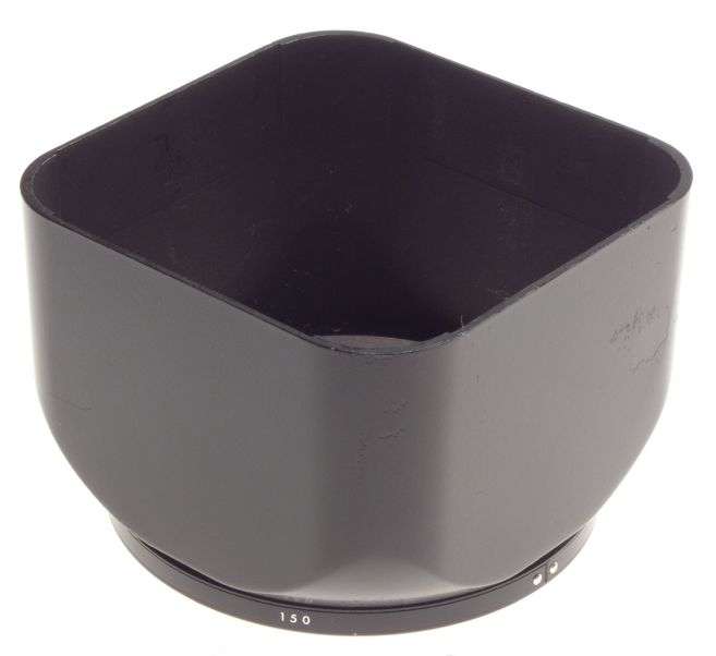 Hasselblad camera 150 lens hood shade square Bayonet mount black used clean cond