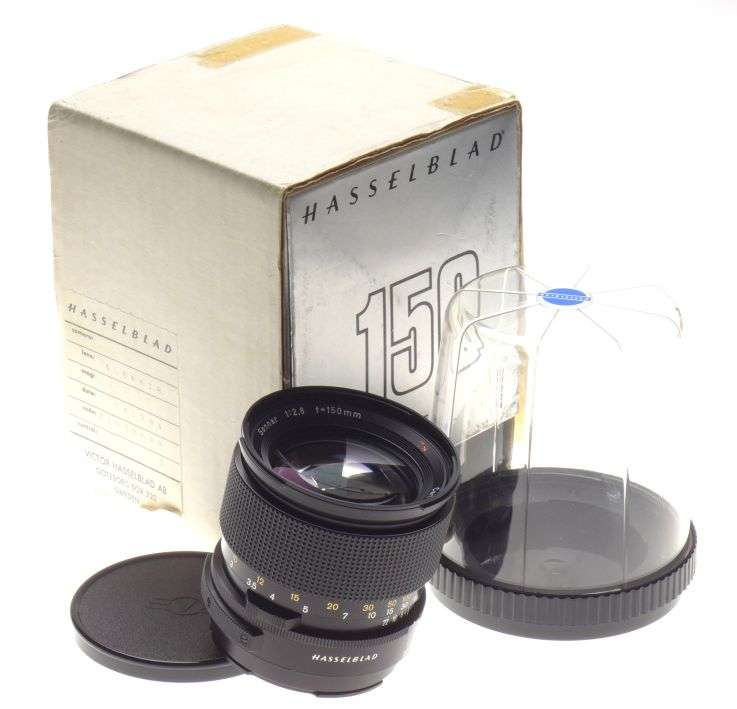 Hasselblad Sonnar 2.8 f=150mm Black Zeiss lens for 2000 FC Series MINT caps box