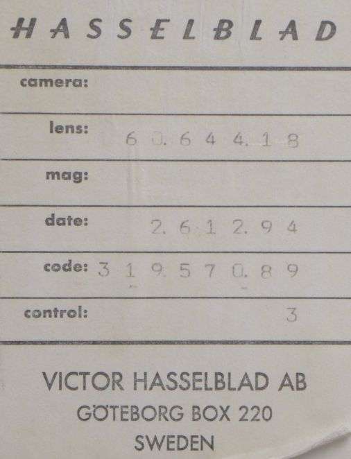 Hasselblad Sonnar 2.8 f=150mm Black Zeiss lens for 2000 FC Series MINT caps box