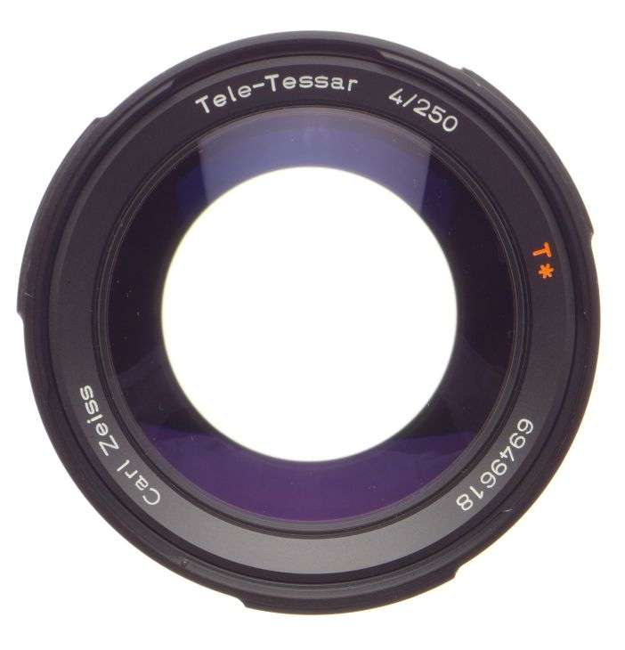 Boxed Hasselblad 2000 FC lens Tele-Tessar 1:4/250mm f=250mm t* Zeiss caps MINT-