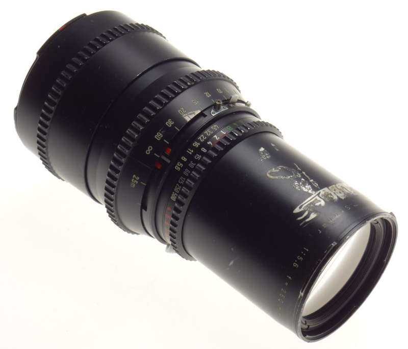 Black chrome Sonnar 1:5.6 f=250mm used HASSELBLAD tele lens V series 1:5.6/250mm