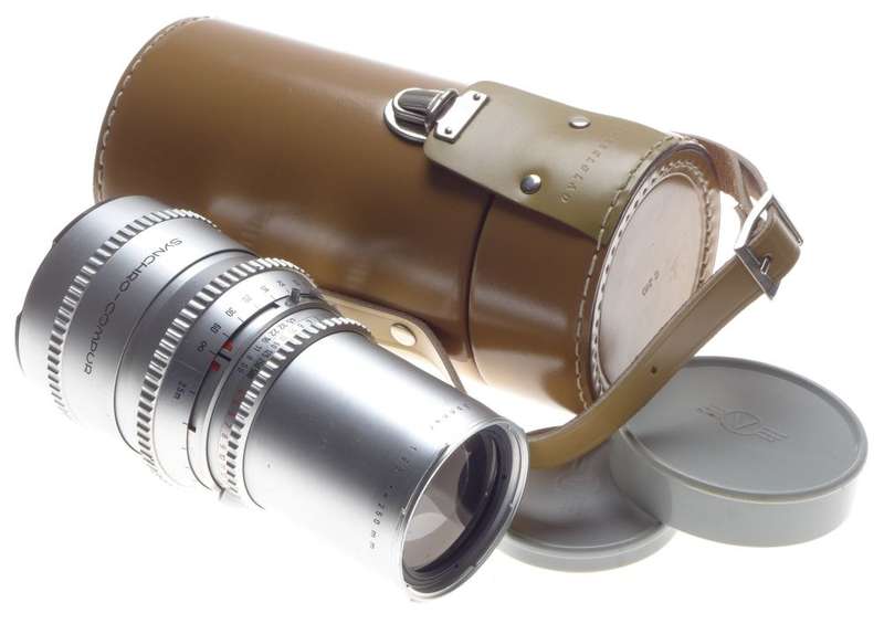 Hasselblad Sonnar 5.6 f=250mm tele lens Zeiss chrome 500C/M 5.6/250 leather case