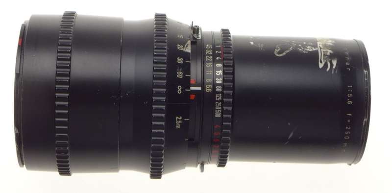 Black chrome Sonnar 1:5.6 f=250mm used HASSELBLAD tele lens V series 1:5.6/250mm