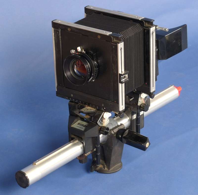 4x5 large format field film camera SINAR F black body Sironar-N 1:5.6/210mm lens