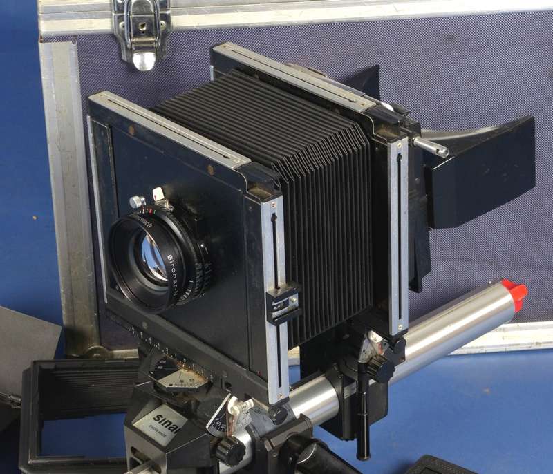 4x5 large format field film camera SINAR F black body Sironar-N 1:5.6/210mm lens