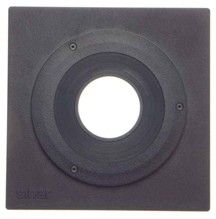 SINAR 4x5 SWISS CAMERA LENS BOARD MINT BLACK PERFECT WORKING ORDER FITS P2 P