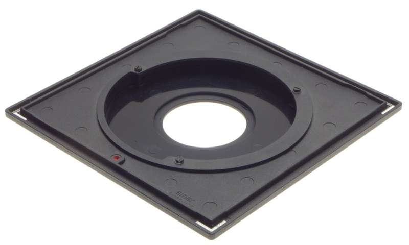SINAR 4x5 SWISS CAMERA LENS BOARD MINT BLACK PERFECT WORKING ORDER FITS P2 P