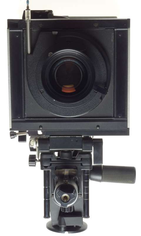 SINAR F Black camera 4x5 body Chrome Rail SYMMAR-S 1:5.6/210mm Schneider lens MC