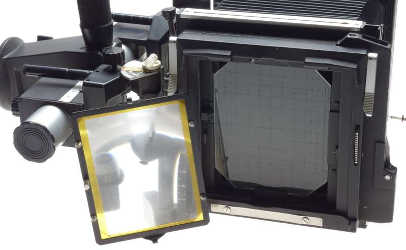SINAR F Black camera 4x5 body Chrome Rail SYMMAR-S 1:5.6/210mm Schneider lens MC