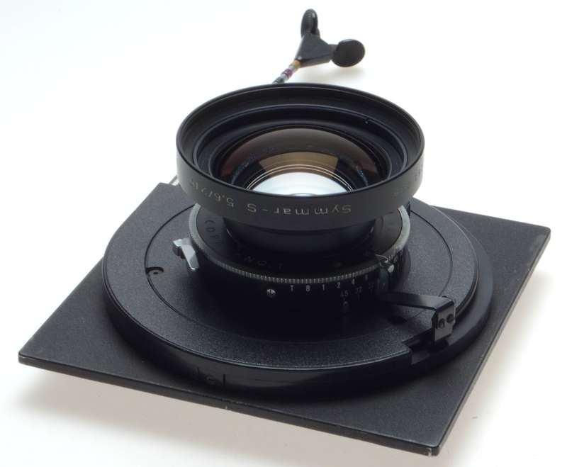 SINAR F Black camera 4x5 body Chrome Rail SYMMAR-S 1:5.6/210mm Schneider lens MC