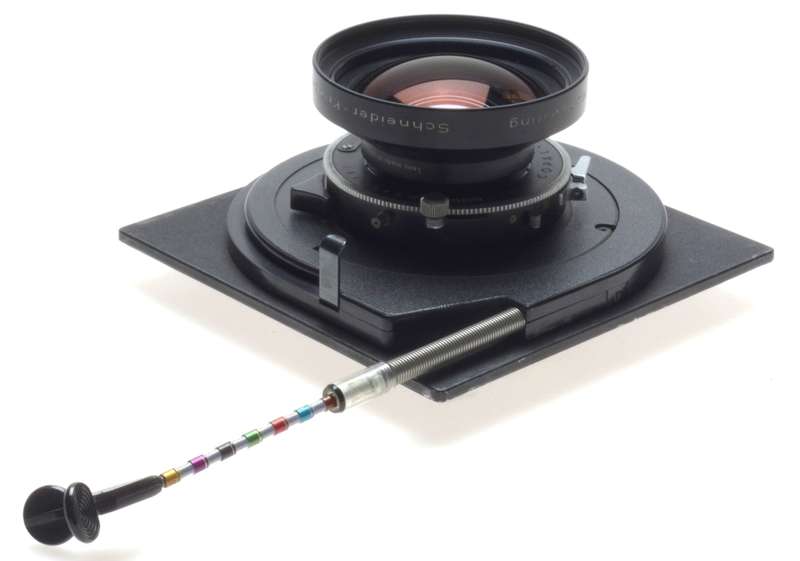 SINAR F Black camera 4x5 body Chrome Rail SYMMAR-S 1:5.6/210mm Schneider lens MC
