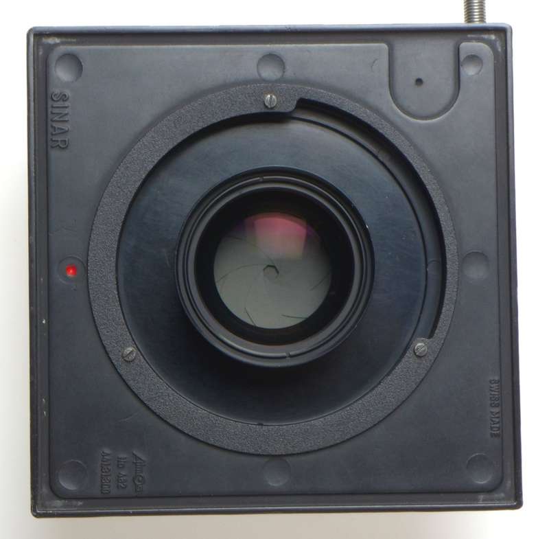 SINAR F Black camera 4x5 body Chrome Rail SYMMAR-S 1:5.6/210mm Schneider lens MC