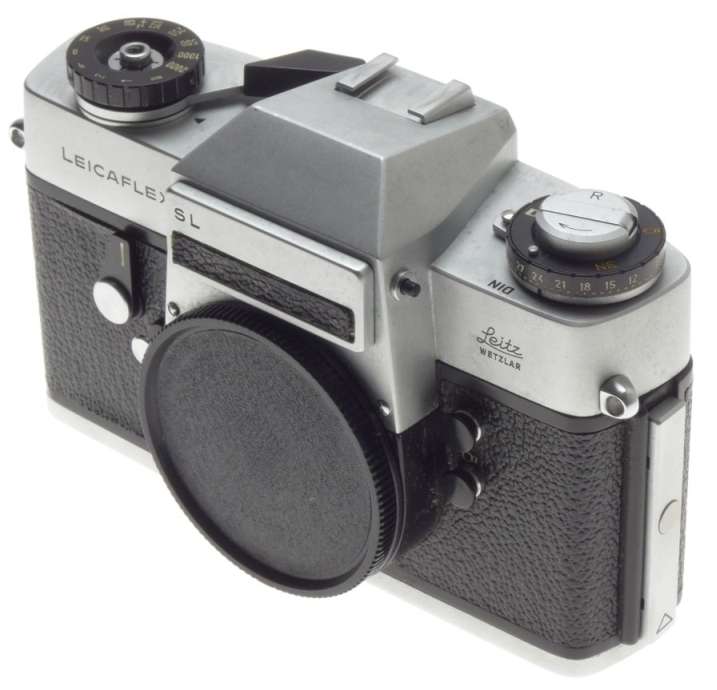 BEAUTIFUL LEICAFLEX CHROME SL 35mm VINTAGE CAMERA INSTRUCTION MANUAL CASE BOXED
