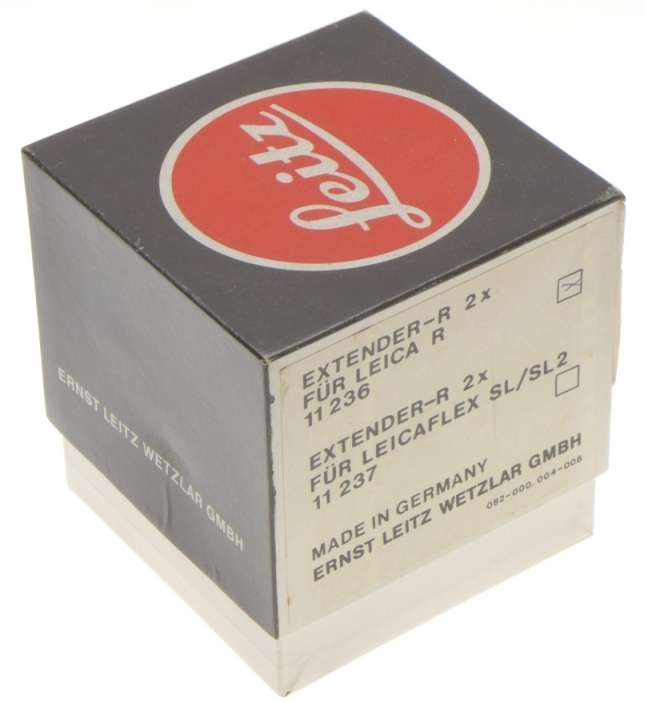 11236 FOR LEICA R 2x EXTENDER-R MINT BOXED CAPS PERFECT OPTICS COMPLETE PACKAGE