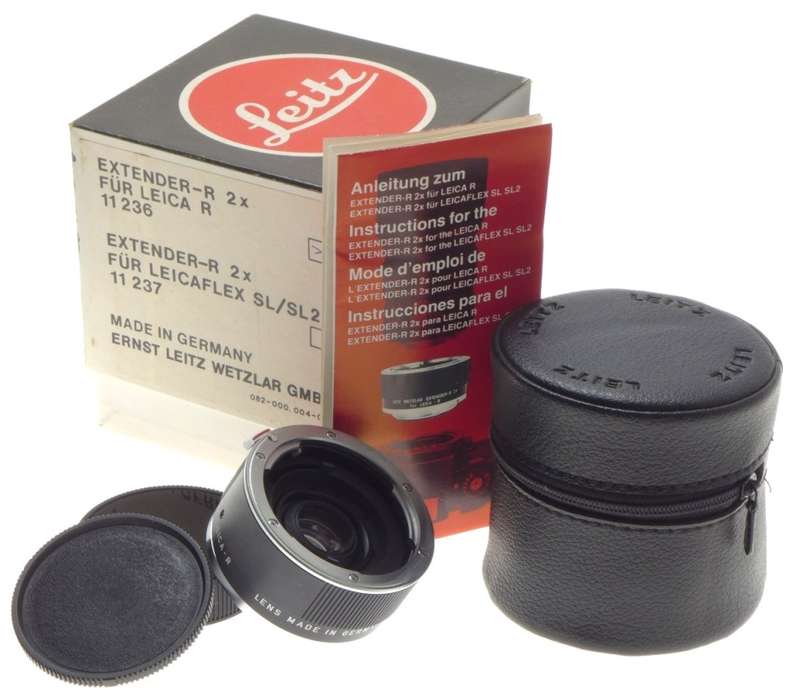 11236 FOR LEICA R 2x EXTENDER-R MINT BOXED CAPS PERFECT OPTICS COMPLETE PACKAGE