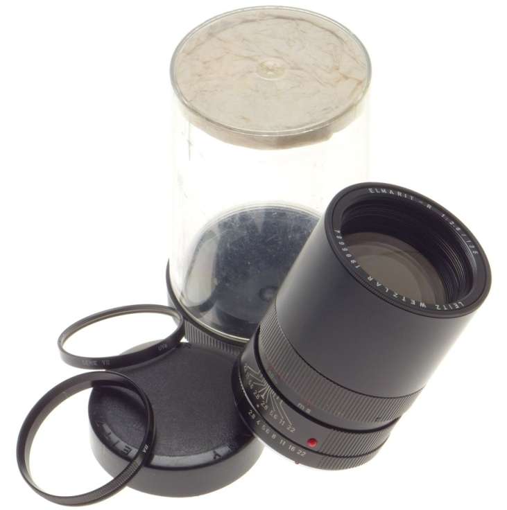 ELMARIT-R 1:2.8/135mm LEICA SLR 35mm FILM CAMERA LENS f=135mm 2 CAM UVa FILTER