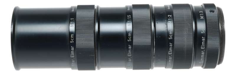 Summar Elmar Leitz Wetzlar extension tube macro set 5cm Black vintage set