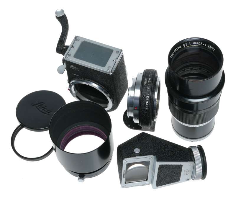 Visoflex Telyt f=20cm 1:4.5 SLR rangefinder converter Tele lens 4.5/200 mm