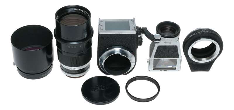 Visoflex Telyt f=20cm 1:4.5 SLR rangefinder converter Tele lens 4.5/200 mm