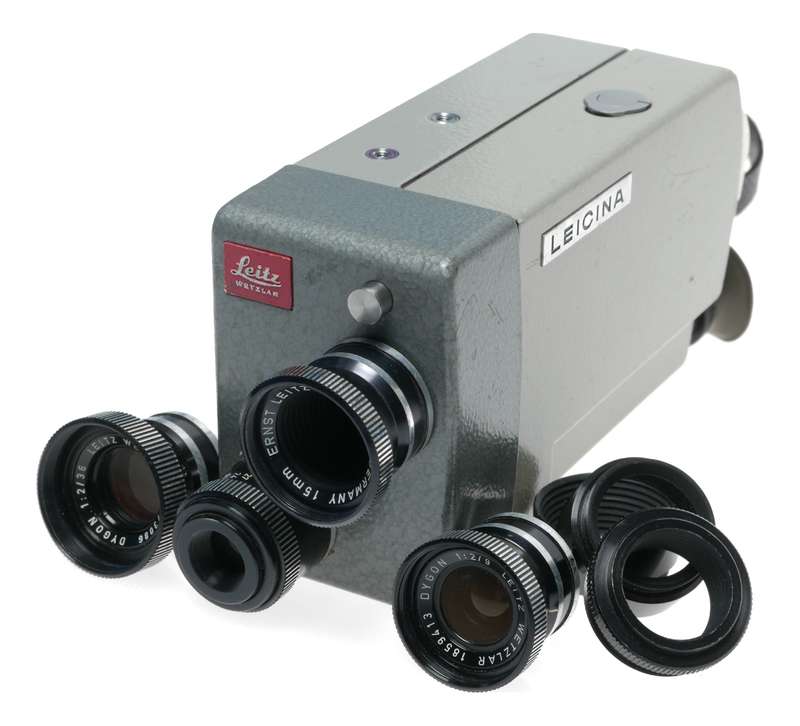 Leicina 8mm vintage Leica 8mm movie camera set with 3 lenses DYGON