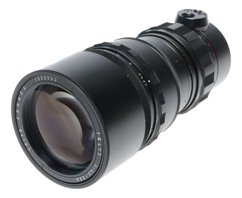 Leitz Canada Telyt 1:4.8/280 mm Tele lens f=280mm f4.8 Black box vintage