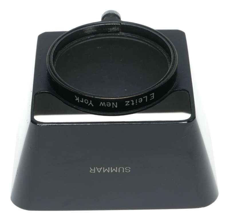 E.Leitz New York Summar vented lens hood shade Black screw on rare SOOMP