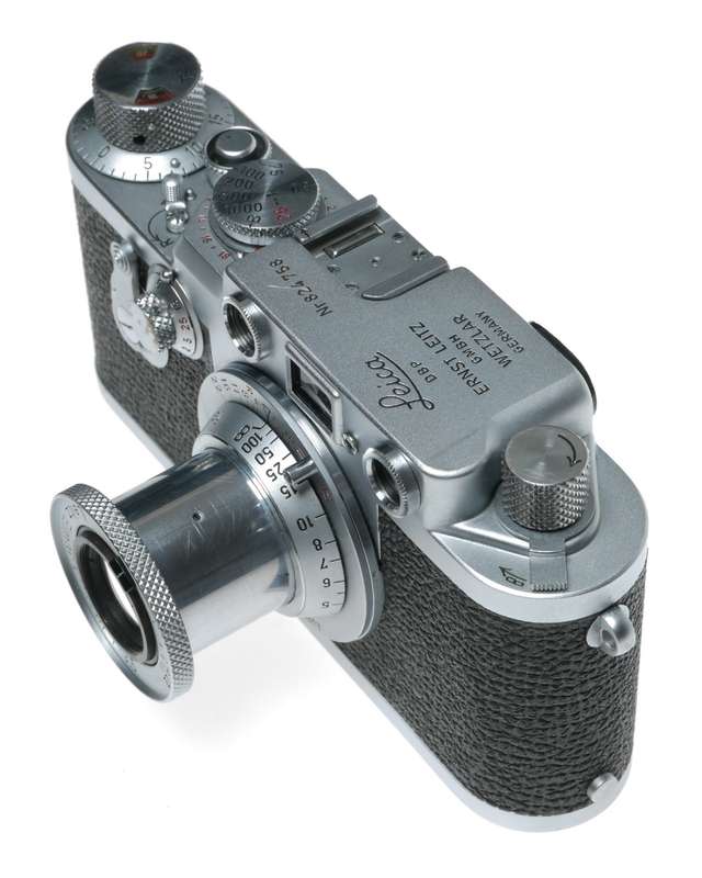 Leica IIF self timer red dial camera Elmar 3.5/5cm red scale lens red box rare