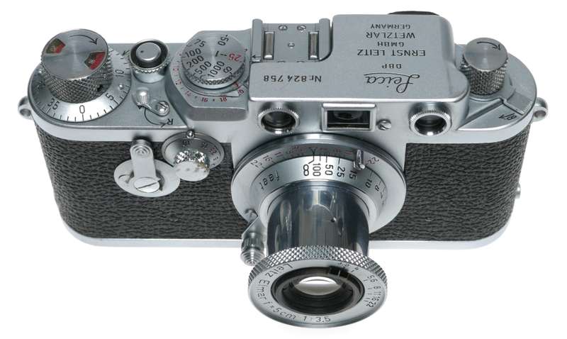 Leica IIF self timer red dial camera Elmar 3.5/5cm red scale lens red box rare