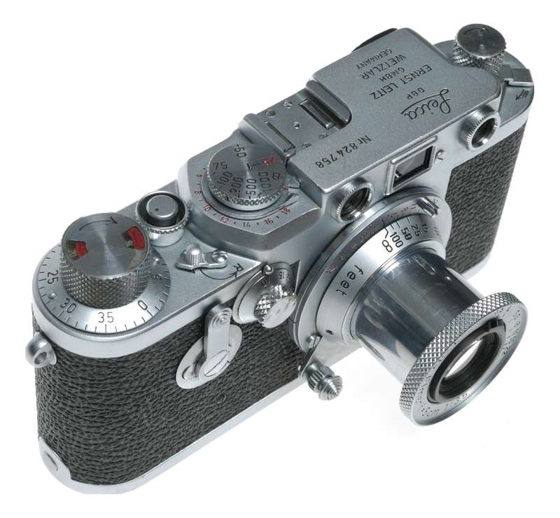 Leica IIF self timer red dial camera Elmar 3.5/5cm red scale lens red box rare