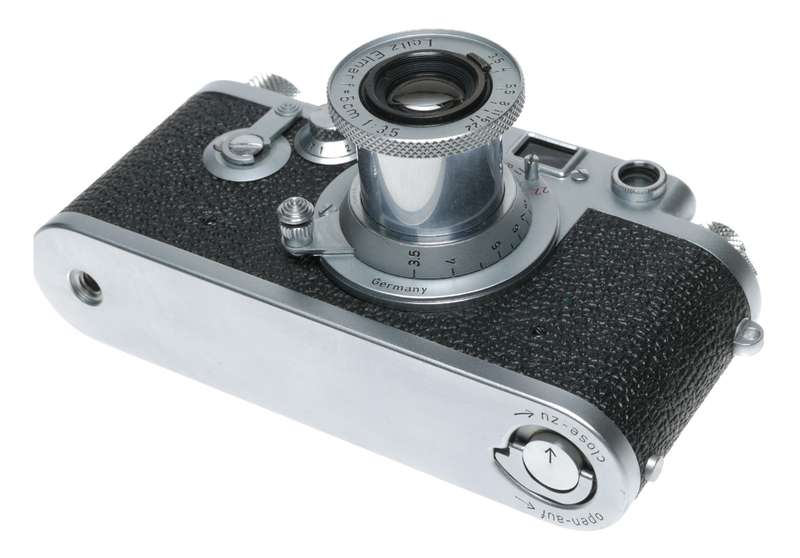 Leica IIF self timer red dial camera Elmar 3.5/5cm red scale lens red box rare