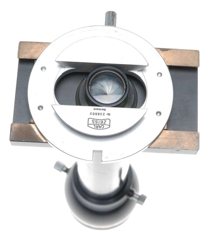 Carl Zeiss focusing eyepiece with iris OPMI dove tail mount slit lamp vintage