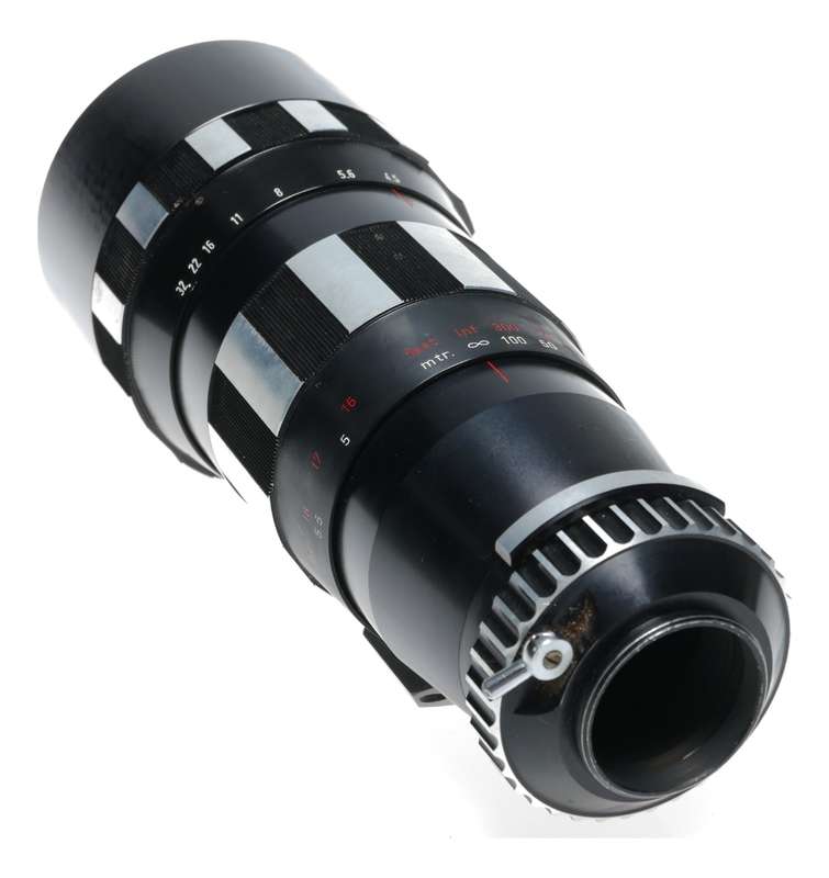 Tele-Ennalyt 1:4.5/400 mm vintage film camera lens case hood and caps
