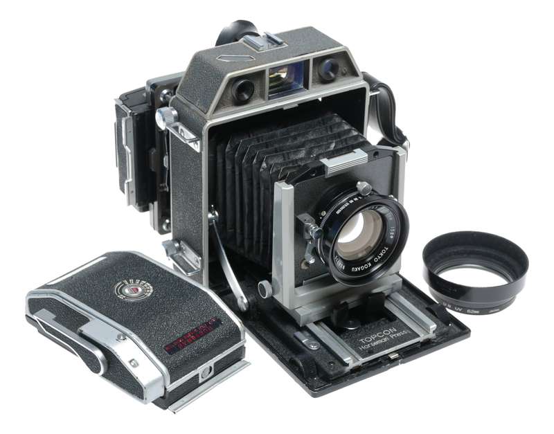 Horseman wide angle folding field rangefinder camera 4.5 f=105 mm backs set