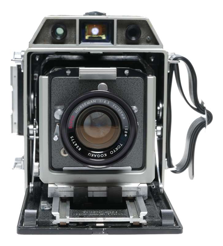 Horseman wide angle folding field rangefinder camera 4.5 f=105 mm backs set