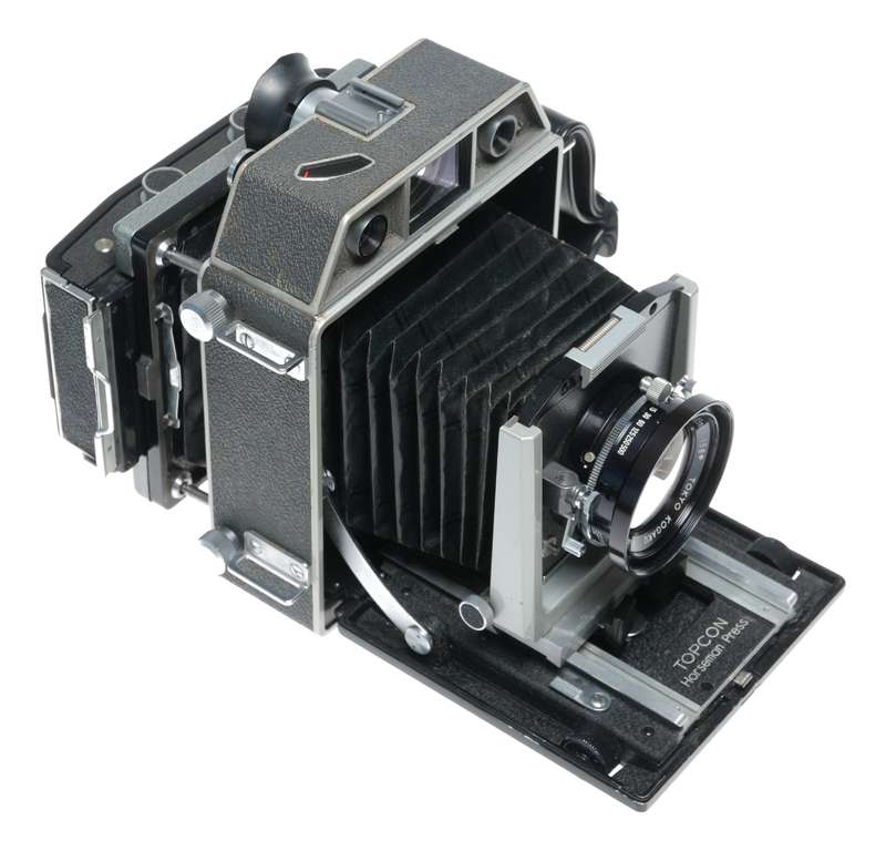 Horseman wide angle folding field rangefinder camera 4.5 f=105 mm backs set