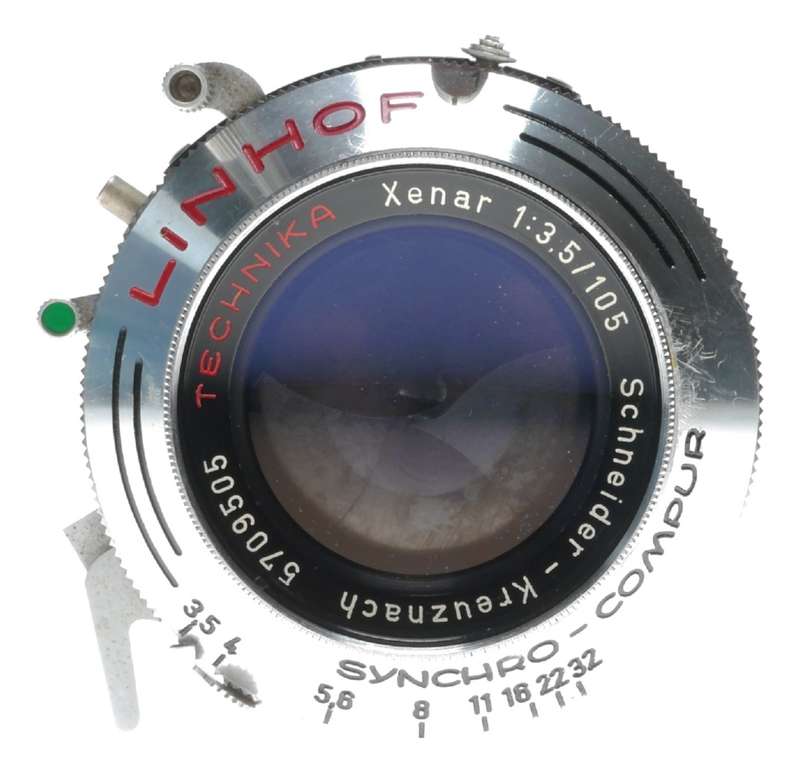 Linhof Technika Schneider lens Xenar 3.5/105 large format coated optics