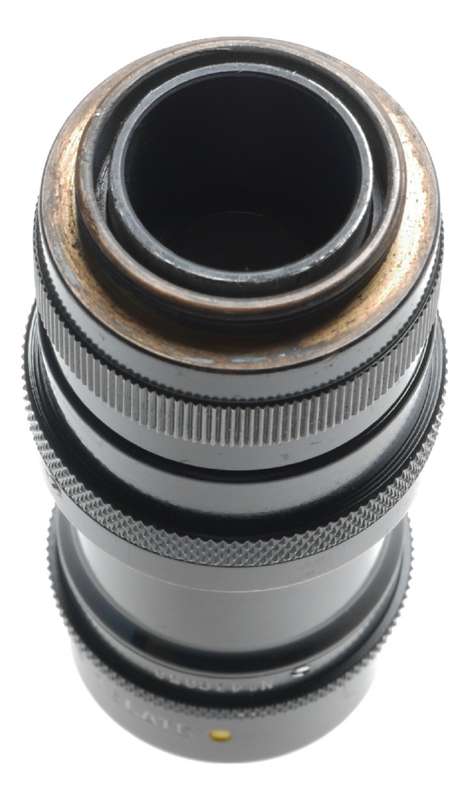 TELATE f4.5 C-Mount 4 inch B H Co. black paint Yellow dot lens 4.5/100mm
