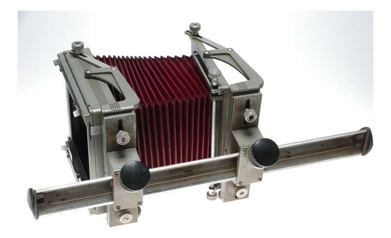 Graphic View monorail field camera body red bellows hood vintage used