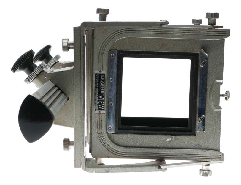 Graphic View monorail field camera body red bellows hood vintage used