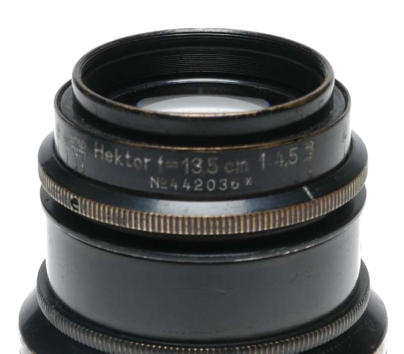 Leica Black paint Hektor f=13.5cm 1:4,5cm * serial number rare 4.5/135mm