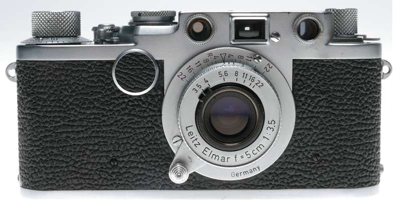 Leica IIf Vintage film camera Elmar 3.5/50 mm Collapsible red scale lens