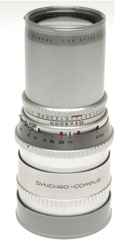 Sonnar Hasselblad 1:5.6/250 mm chrome V series 500 CM camera lens