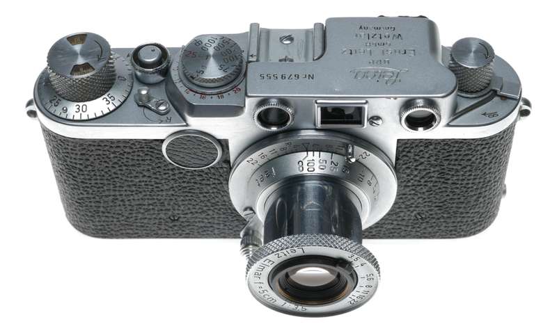 Leica IIf Vintage film camera Elmar 3.5/50 mm Collapsible red scale lens