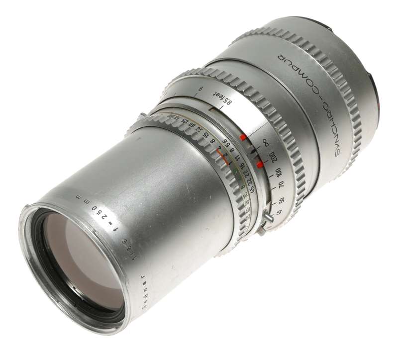 Sonnar Hasselblad 1:5.6/250 mm chrome V series 500 CM camera lens