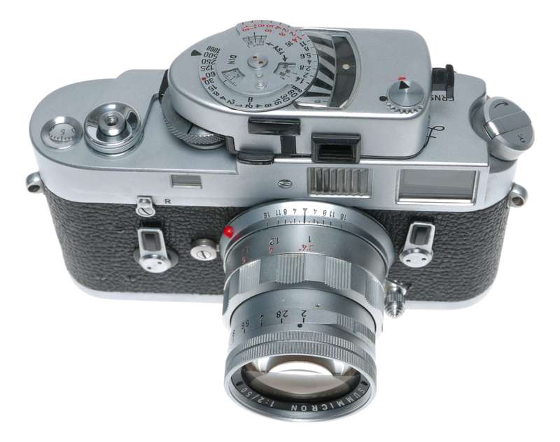 Leica M4 Camera 4 lenses set meter hood case 35mm, 50 Summicron, 90, 135 filters